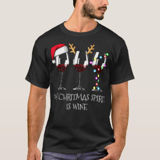 Camiseta Mi Espíritu navideño es un Navidad de vino diverti
