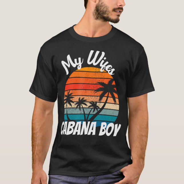 Camiseta Mi esposa Cabana Boy Bartender Pool (Anverso)