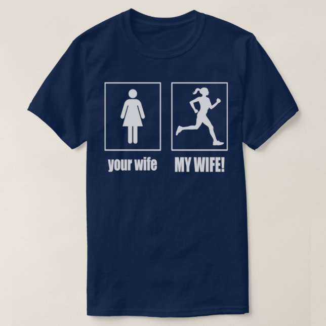Camiseta mi esposa corredora (Diseño del anverso)