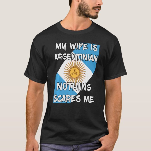 Camiseta Mi Esposa Es Argentina, Argentina, Patrimonio De L (Anverso)