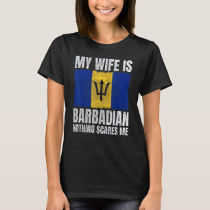 Camiseta Mi esposa es barbadense, nada me asusta Barbados H