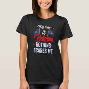 Camiseta Mi esposa es beliceña Orgullo de las raíces de Bel
