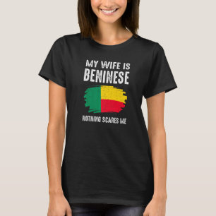 Camiseta Mi esposa es beninesa nada me asusta Orgullo Benín