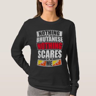 Camiseta Mi esposa es butanesa, nada me asusta la bandera d