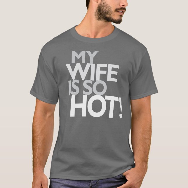 Camiseta Mi esposa es caliente (Anverso)