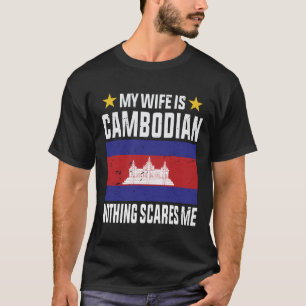 Camiseta Mi esposa es camboyana nada me asusta