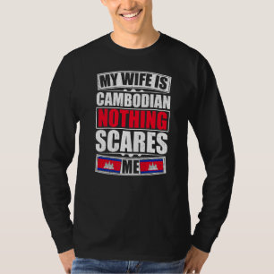 Camiseta Mi esposa es camboyana, nada me asusta, Cambodia F