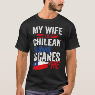 Camiseta Mi esposa es chilena, herencia de Chile, raíz de u