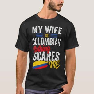 Camiseta Mi esposa es colombiana patrimonio de Colombia tie