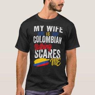 Camiseta Mi esposa es colombiana patrimonio de Colombia tie