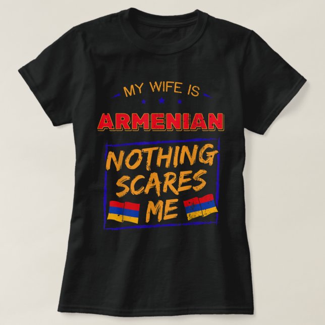Camiseta Mi Esposa Es El Patrimonio Armenio De Armenia Rota (Diseño del anverso)