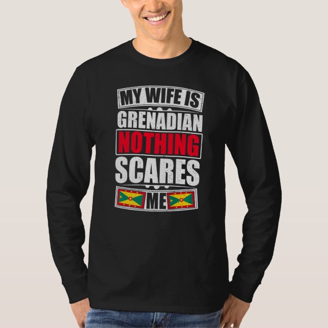 Camiseta Mi esposa es granadina, nada me asusta Granada Fla (Anverso)