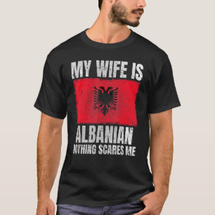 Camiseta Mi esposa es imprenta albanesa para su esposo Alba