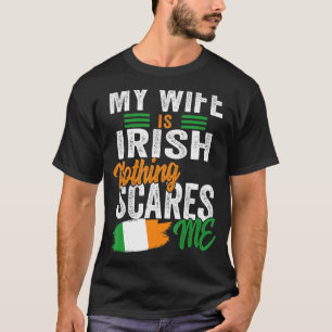 Camiseta Mi esposa es irlandesa, es un pueblo de bandera