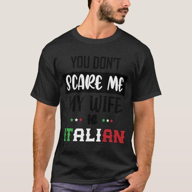 Camiseta Mi esposa es italiana Italia ital (Anverso)