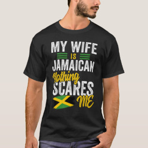 Camiseta Mi esposa es jamaicana Jamaica Patrimonio Raíces B