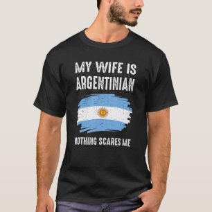 Camiseta Mi esposa es la argentina Bandera del Orgullo Heri