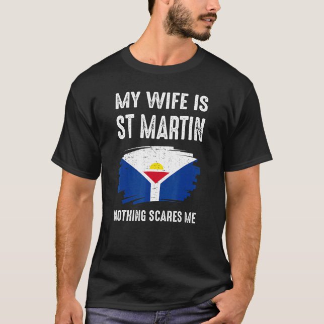 Camiseta Mi Esposa Es La Bandera De San Martín Ro (Anverso)