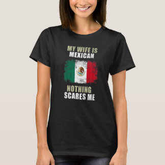Camiseta Mi esposa es mexicana, nada me asusta