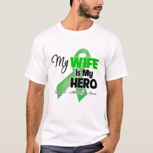 Camiseta Mi esposa es mi héroe - cáncer del riñón