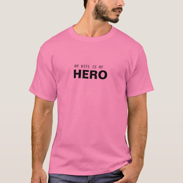 CAMISETA MI ESPOSA ES MI SUPERVIVIENTE DEL CÁNCER DE (Anverso)
