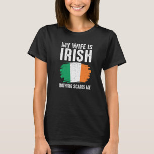 Camiseta Mi Esposa Es Patrimonio De La Bandera Irlandesa