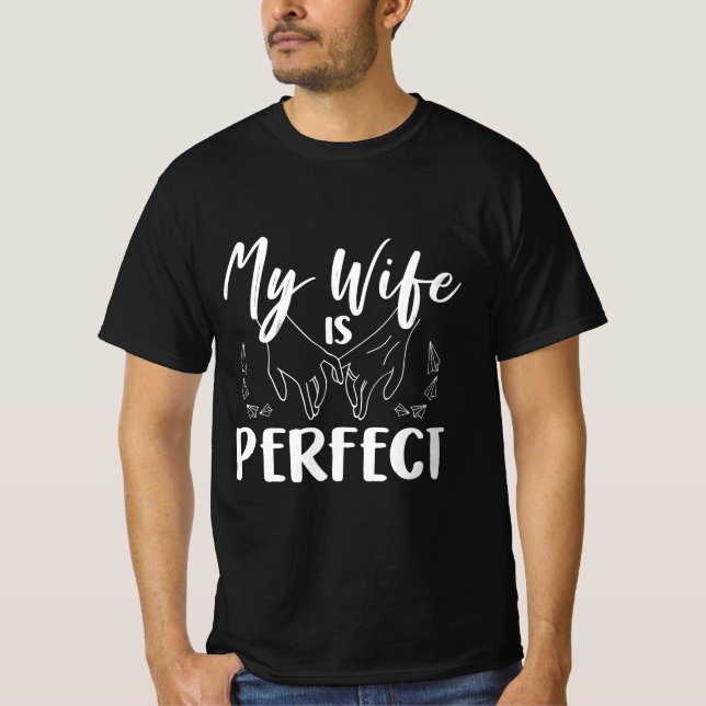 Camiseta Mi Esposa Es Perfectamente Divertida Boda Esposa A (Anverso)