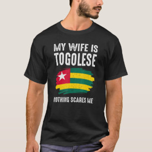 Camiseta Mi esposa es togolesa, nada me asusta, Togo, su