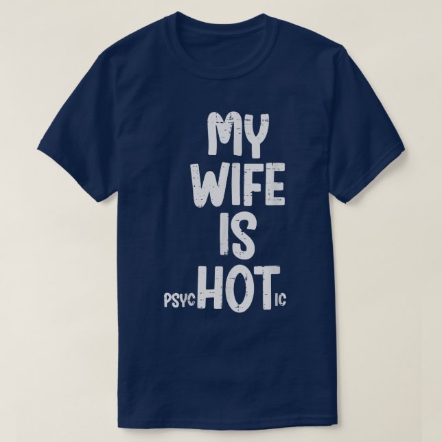Camiseta Mi Esposa Es Un Padres Muy Divertido Día Esposo Pa (Diseño del anverso)