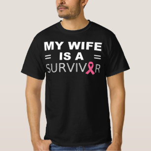 Camiseta Mi esposa es un superviviente - conciencia del