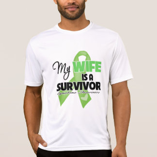 Camiseta Mi esposa es un superviviente - linfoma
