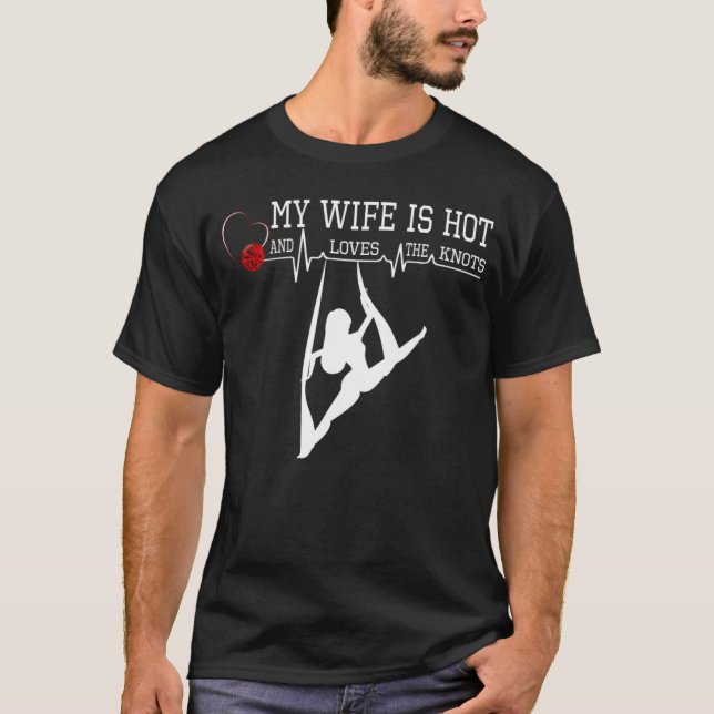 Camiseta Mi esposa está caliente y ama los nudos aeri de yo (Anverso)