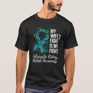 Camiseta Mi esposa lucha contra la enfermedad renal poliquí