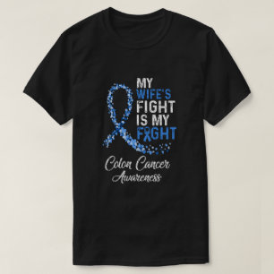 Camiseta Mi esposa lucha es contra el cáncer de colon