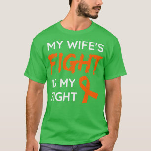 Camiseta Mi esposa lucha es mi lucha contra la leucemia