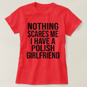 Camiseta Mi esposa no es polaca, nada me asusta