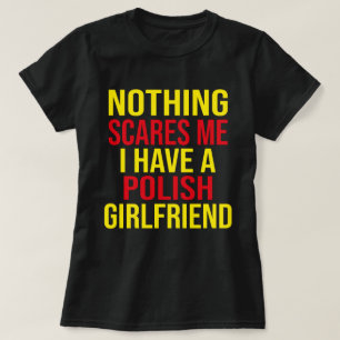 Camiseta Mi esposa no es polaca, nada me asusta