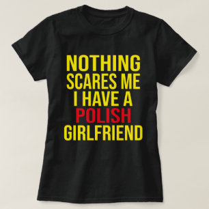 Camiseta Mi esposa no es polaca, nada me asusta
