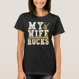 Camiseta Mi esposa roca fluyendo y flauta