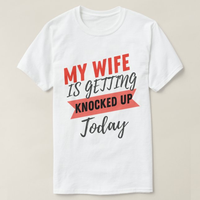 Camiseta Mi esposa se está noqueando hoy marido gracioso (Diseño del anverso)