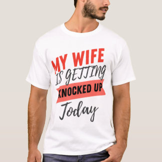 Camiseta Mi esposa se está noqueando hoy marido gracioso