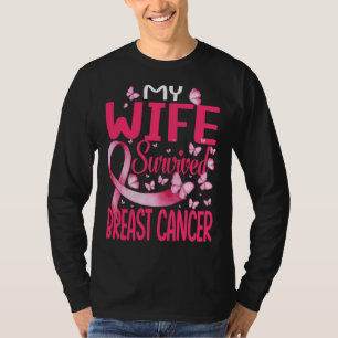 Camiseta Mi esposa sobrevivió a sobreviviente de prevención