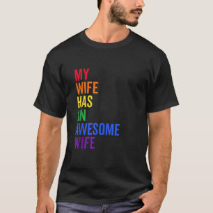 Camiseta Mi Esposa Tiene Una Esposa Divertida Boda Lesbiana