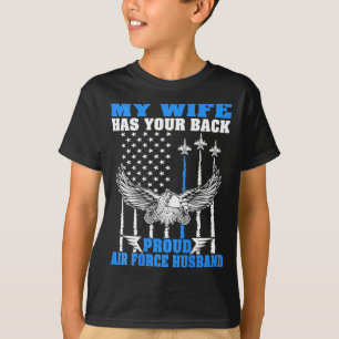 Camiseta Mi esposa tu espalda orgulloso marido cónyuge fuer