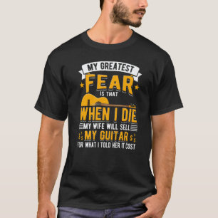 Camiseta Mi esposa venderá mi guitarra guitarrista