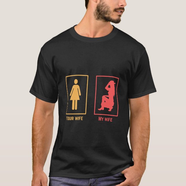 Camiseta Mi esposa vs tu esposa (Anverso)