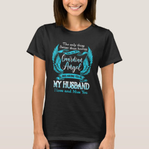 Camiseta Mi esposo es el Guardian Angel Heaven Wings Love a