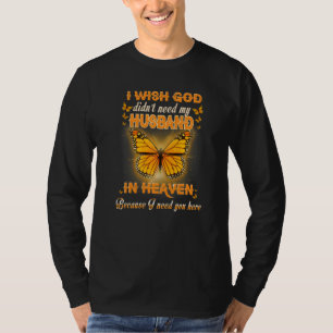 Camiseta Mi esposo mi ángel de la guarda en el cielo se per
