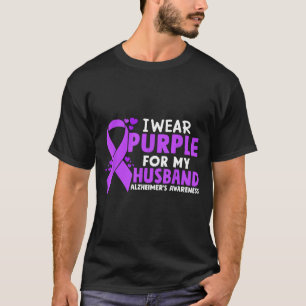 Camiseta Mi Esposo Púrpura Demencia Alzheimer Conciencia