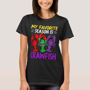 Camiseta Mi estación favorita es Crawfish Mardi Gras Famili